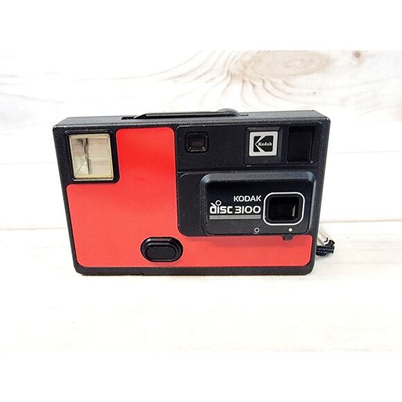 Kodak Disc 3100 Red Black Demo Camera w/ Manual & Case - Picture 2 of 16